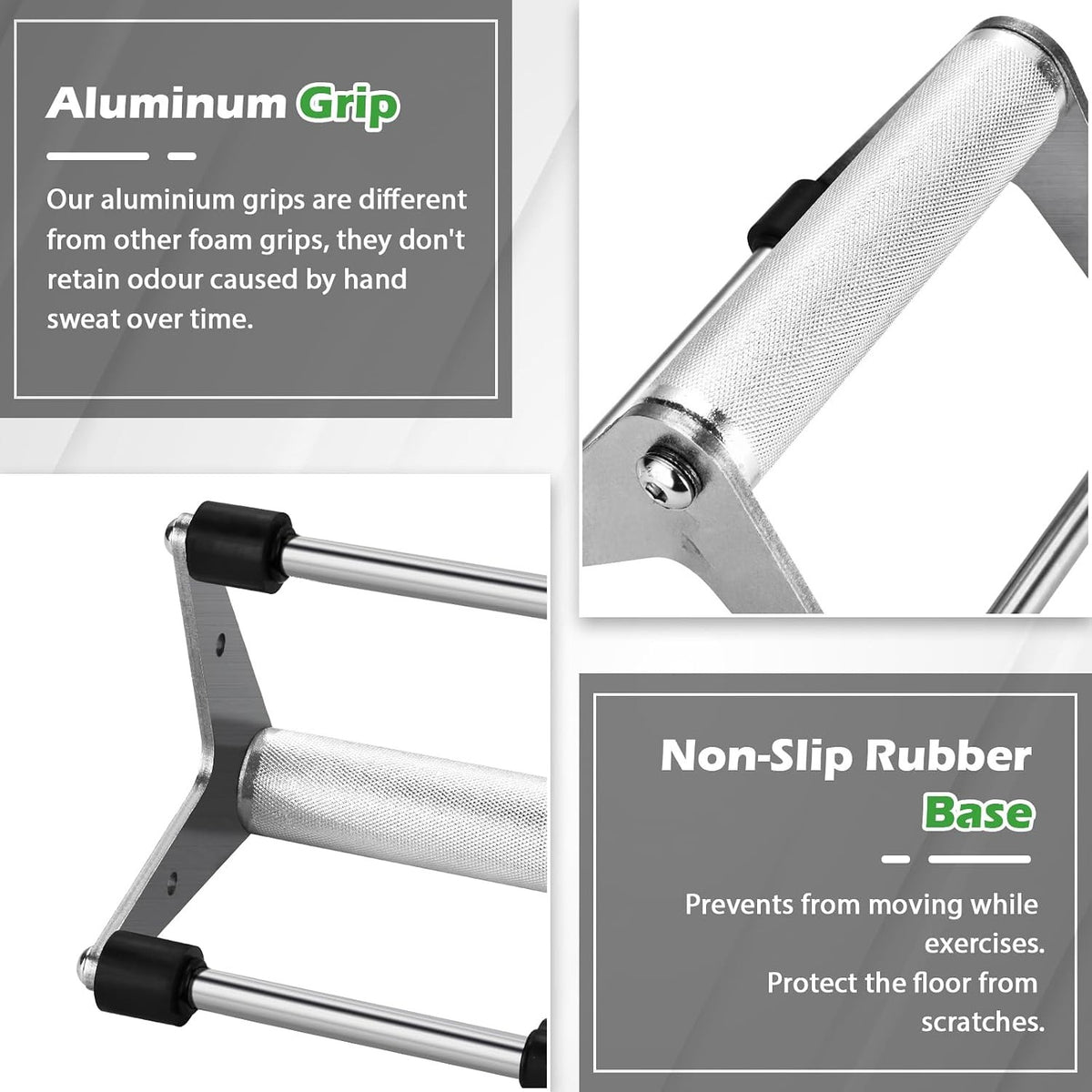 Stainless Steel Push‑Up Stands Pair