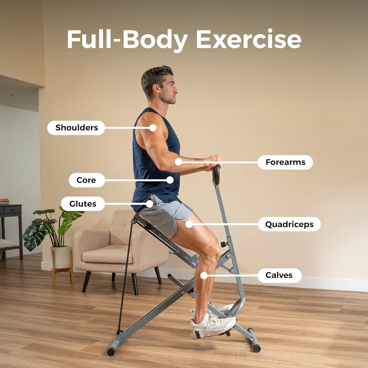 Foldable Smart Squat Assist Rower