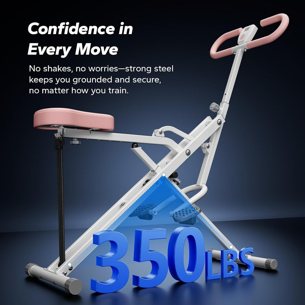 2‑in‑1 Foldable Squat Rowing Machine
