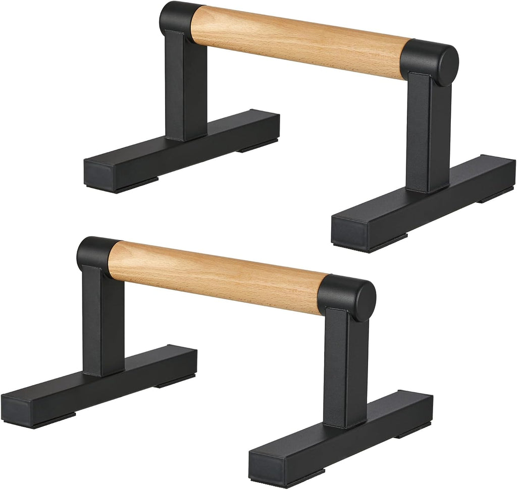 Wooden Parallettes Push‑Up Bars Pair