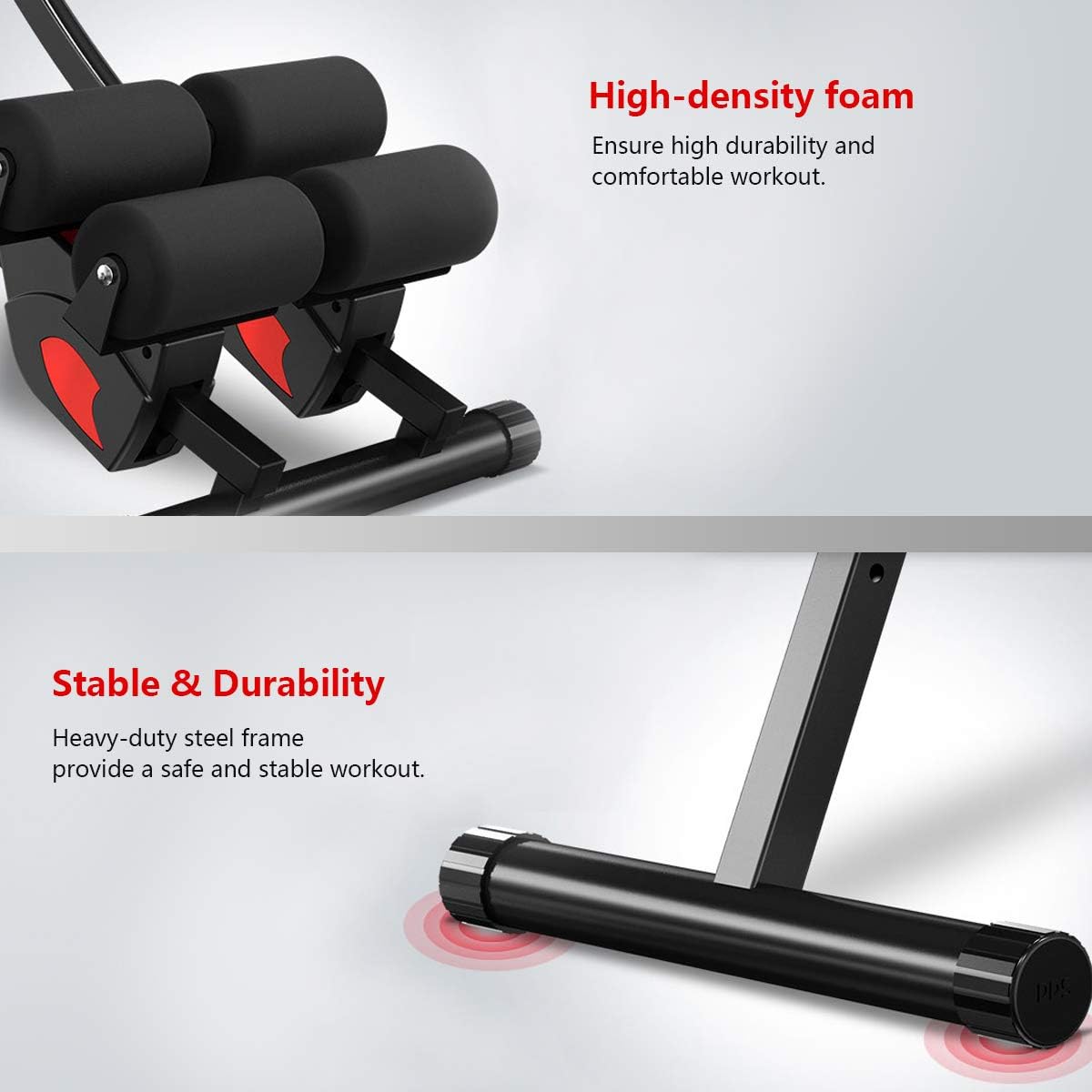 Height‑Adjustable Foldable Ab Trainer