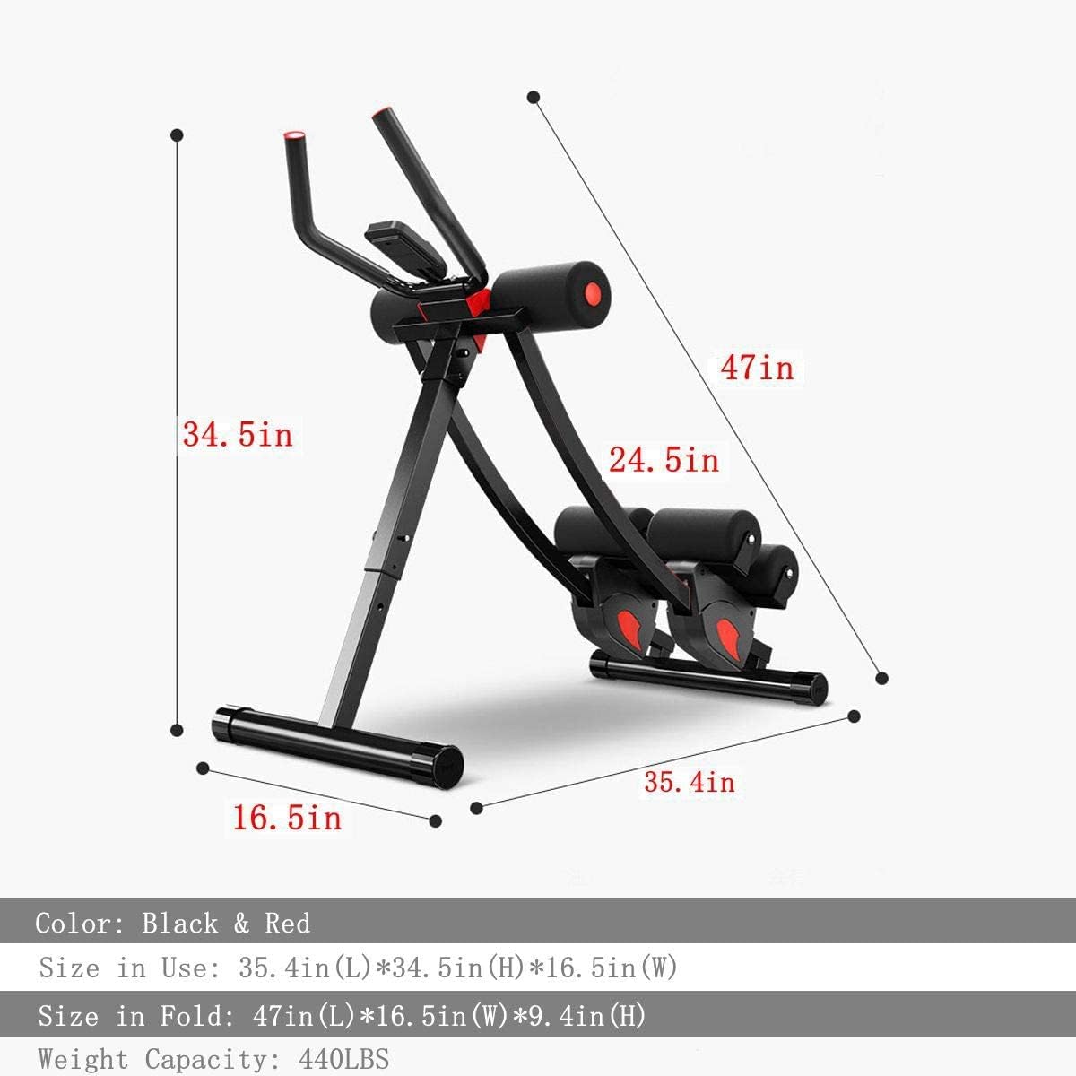 Height‑Adjustable Foldable Ab Trainer