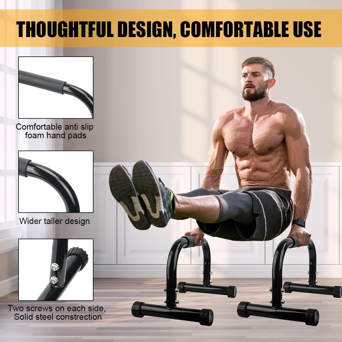 Calisthenics Parallette Push‑Up Bars