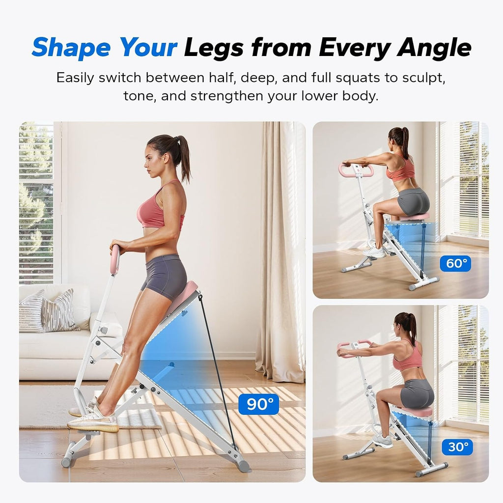 2‑in‑1 Foldable Squat Rowing Machine