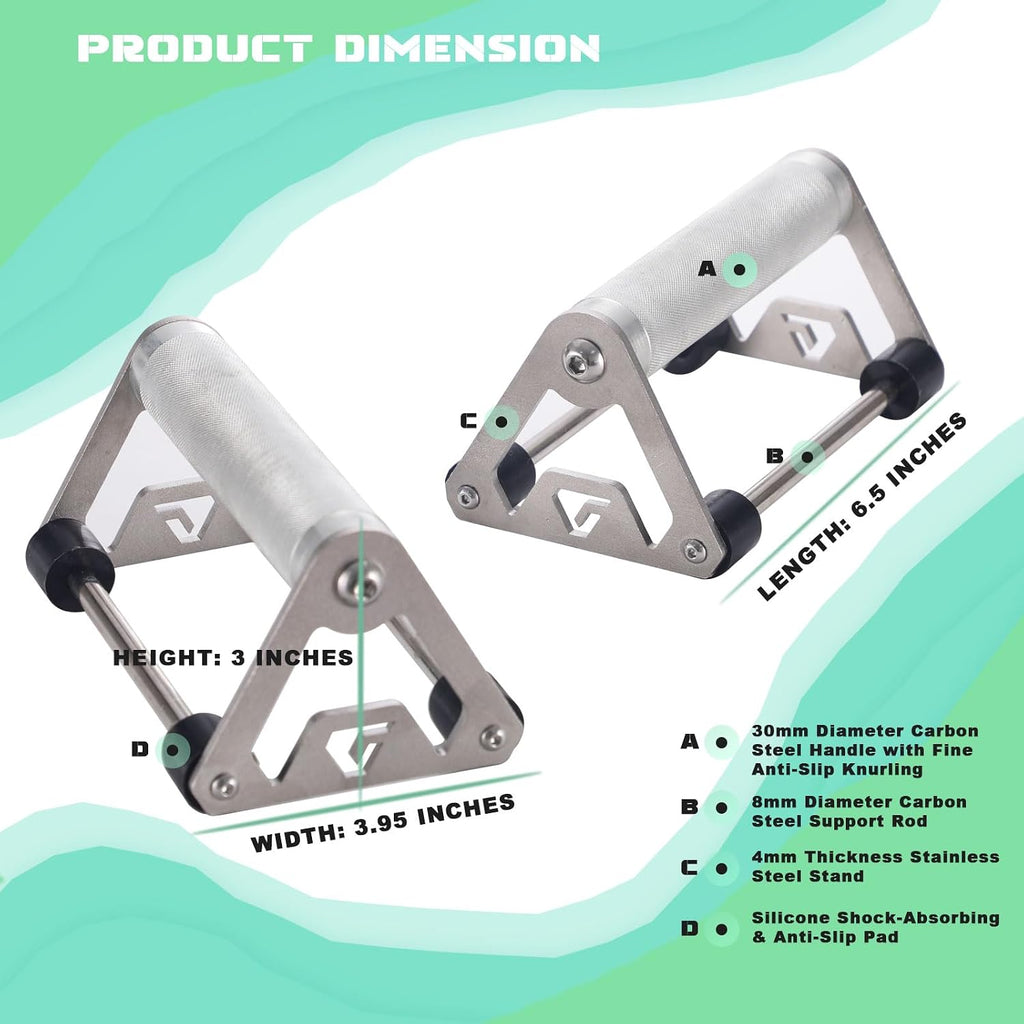 Aluminum Alloy Push‑Up Stands Pair