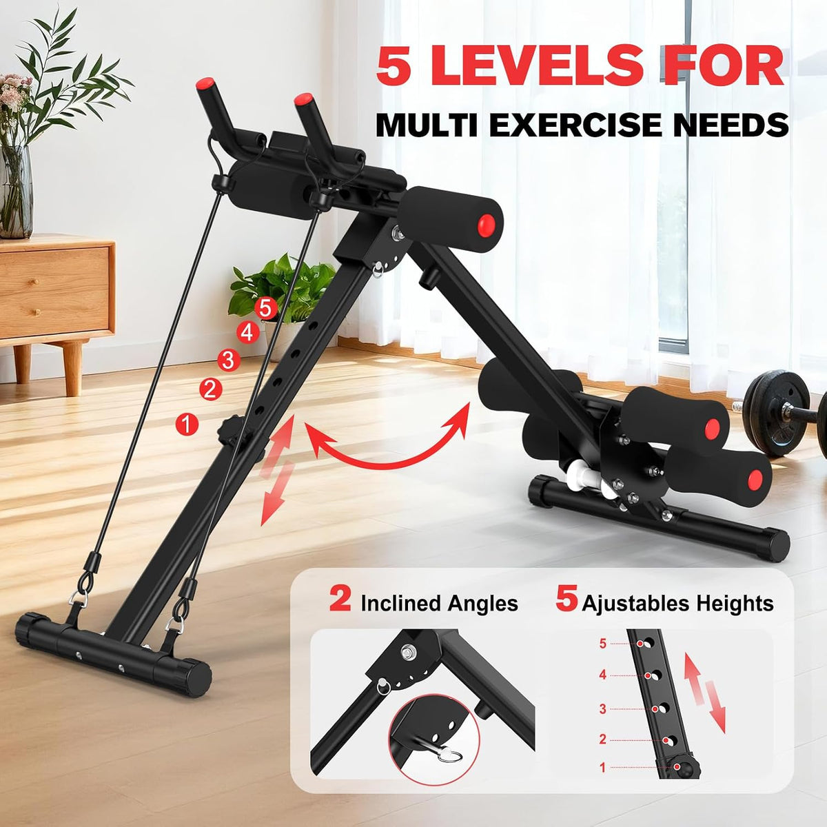 Adjustable Foldable Ab Crunch Trainer