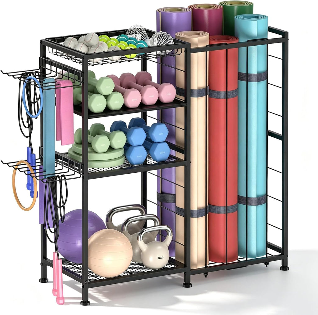 4‑Tier Yoga Mat Storage Rack