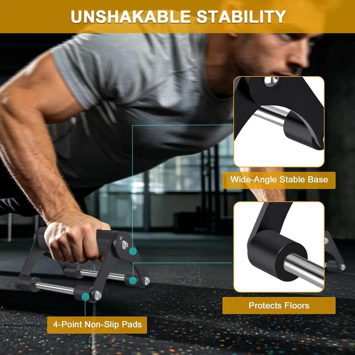 Foldable Portable Push‑Up Bars