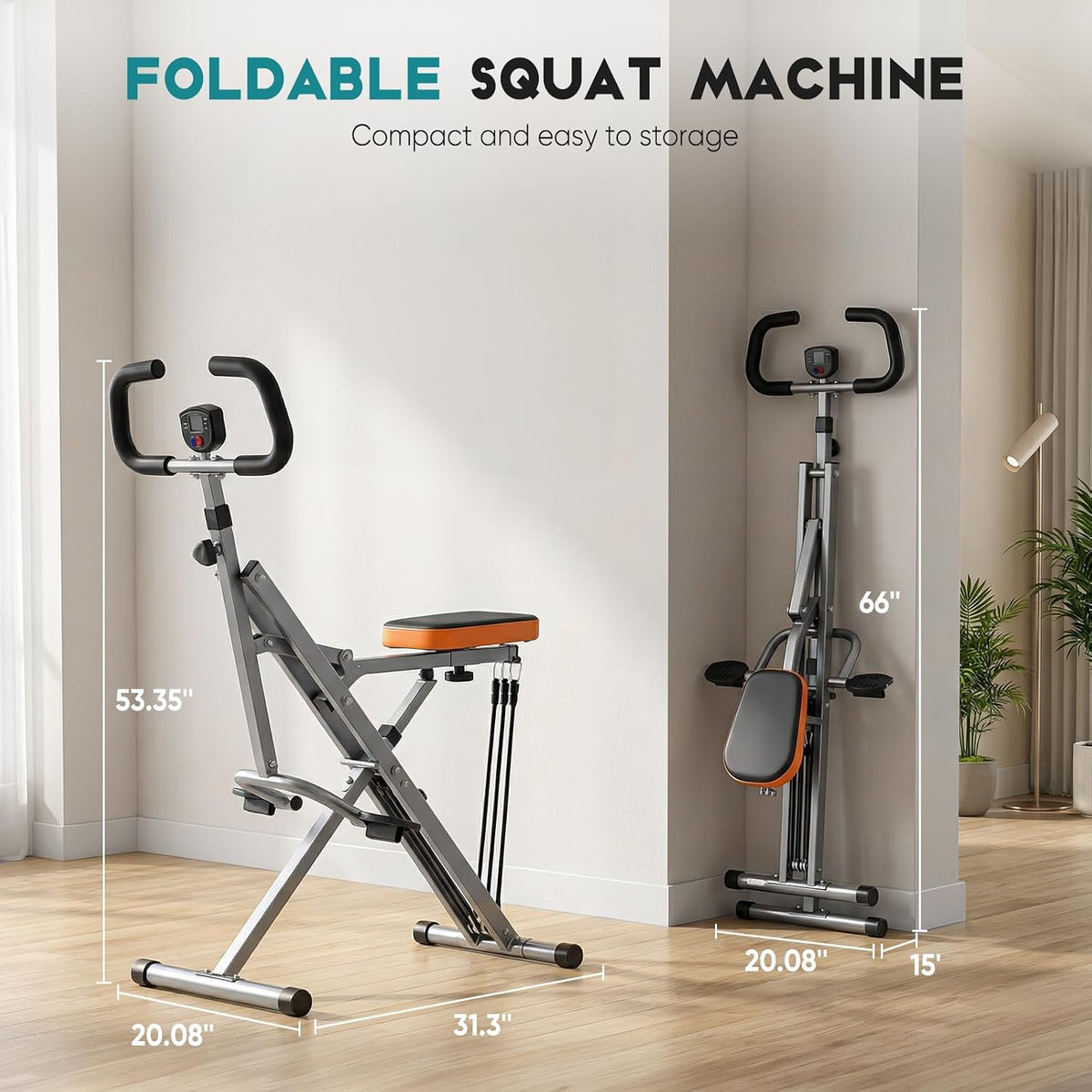 Foldable Adjustable Glute Squat Trainer