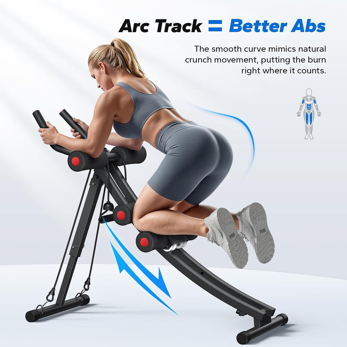 Adjustable Dual‑Track Foldable Ab Trainer