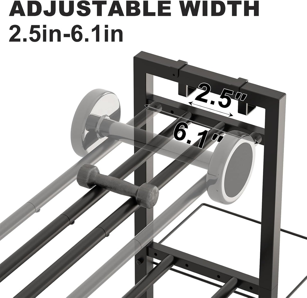 3‑Tier Adjustable Dumbbell Weight Rack