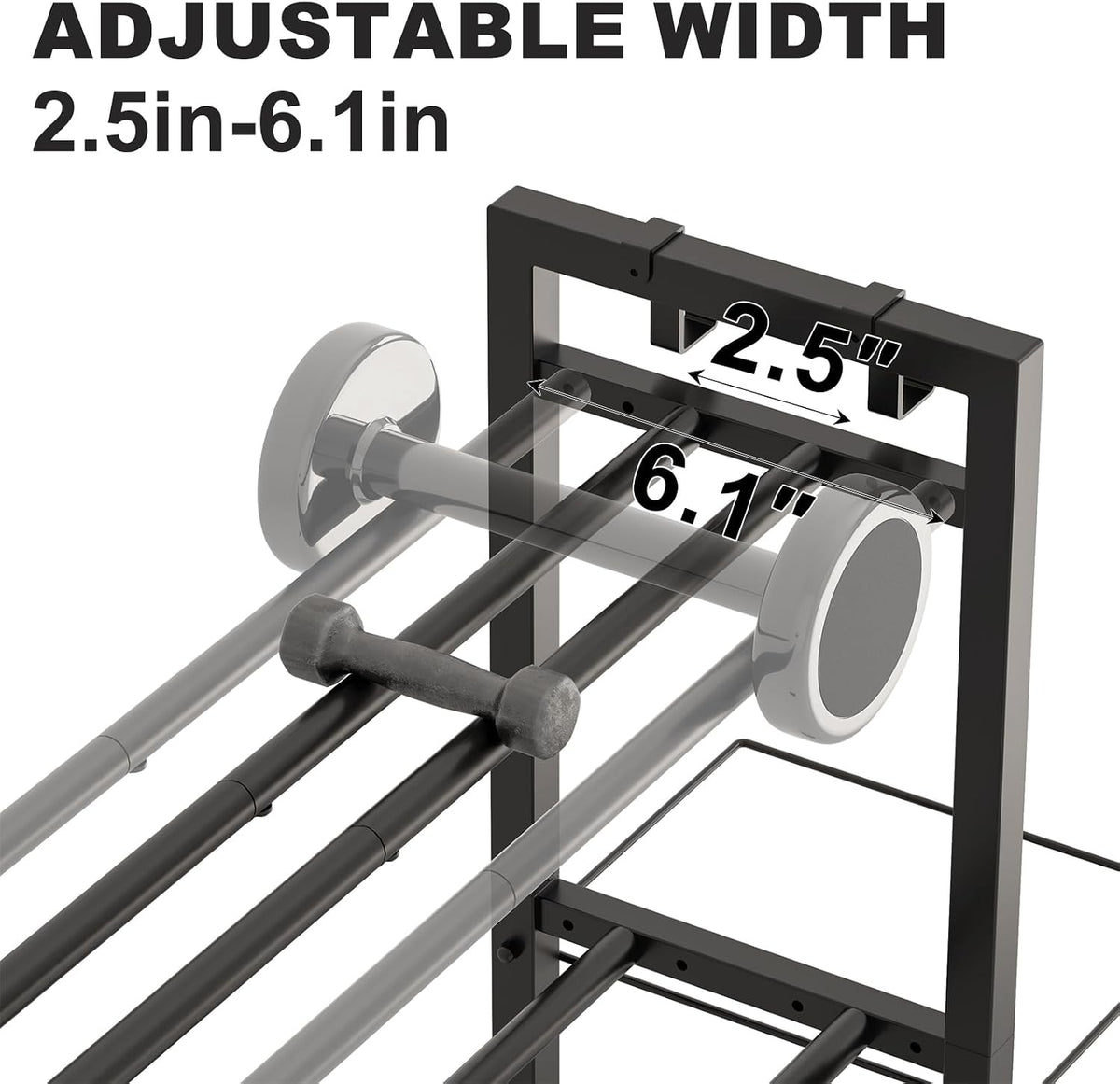 3‑Tier Adjustable Dumbbell Weight Rack
