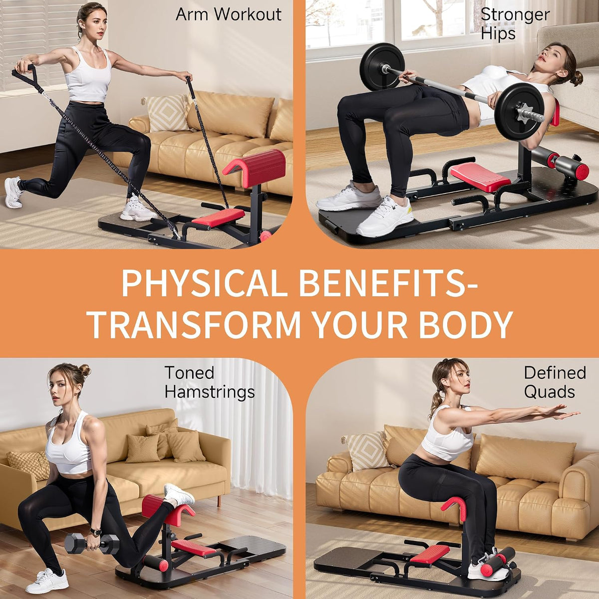 Multi‑Function Hip Thrust Squat Machine