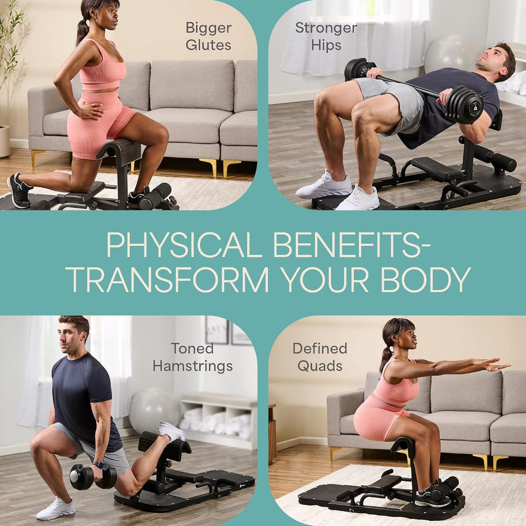 Foldable Hip Thrust Sissy Squat Machine