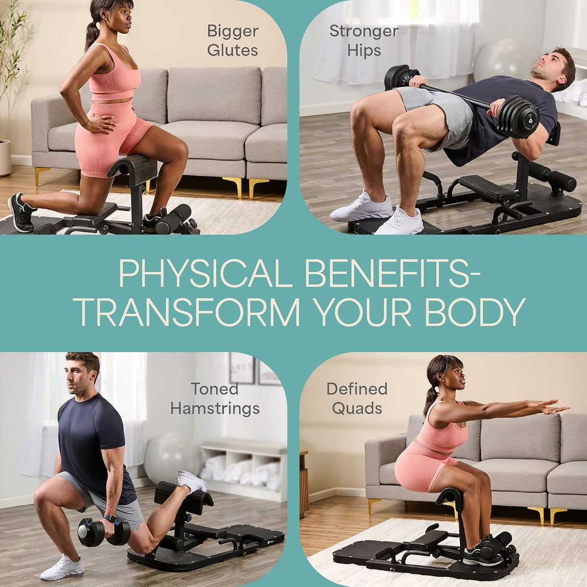 Foldable Hip Thrust Sissy Squat Machine