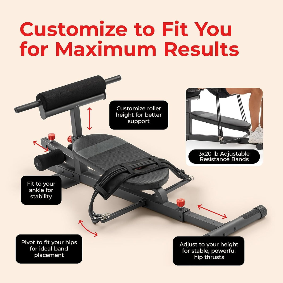 Multifunctional Hip Thrust Glute Trainer