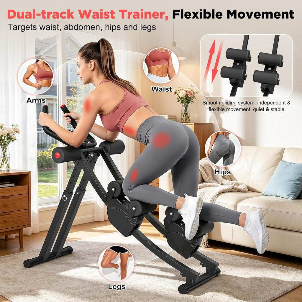 Dual‑Track Foldable Ab Machine