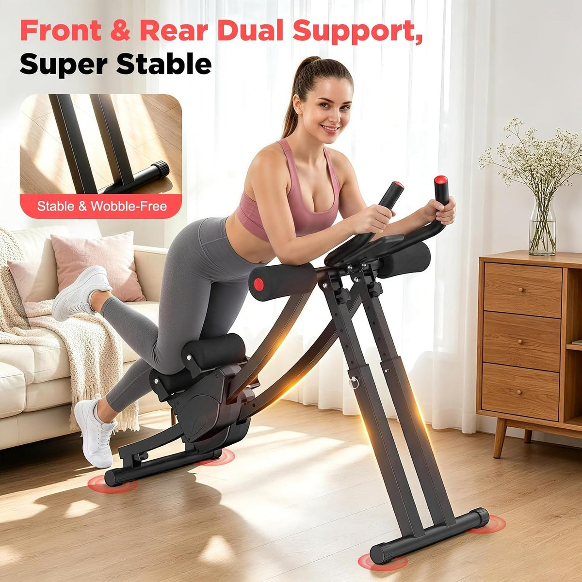 Dual‑Track Foldable Ab Machine