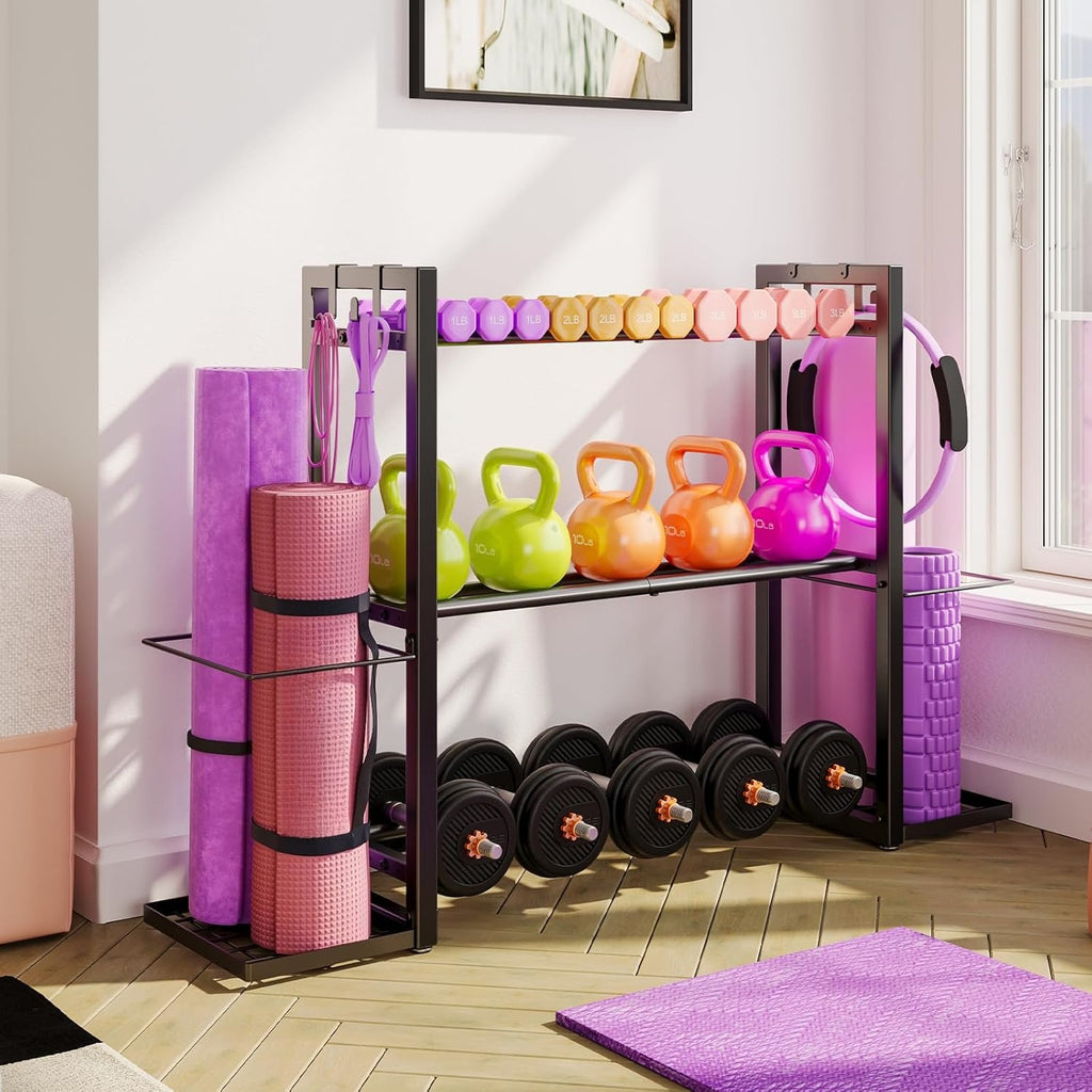 3‑Tier Adjustable Dumbbell Weight Rack