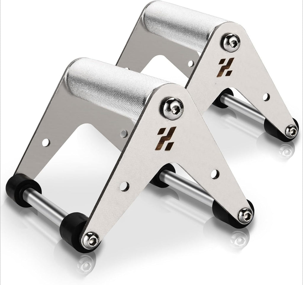 Stainless Steel Push‑Up Stands Pair