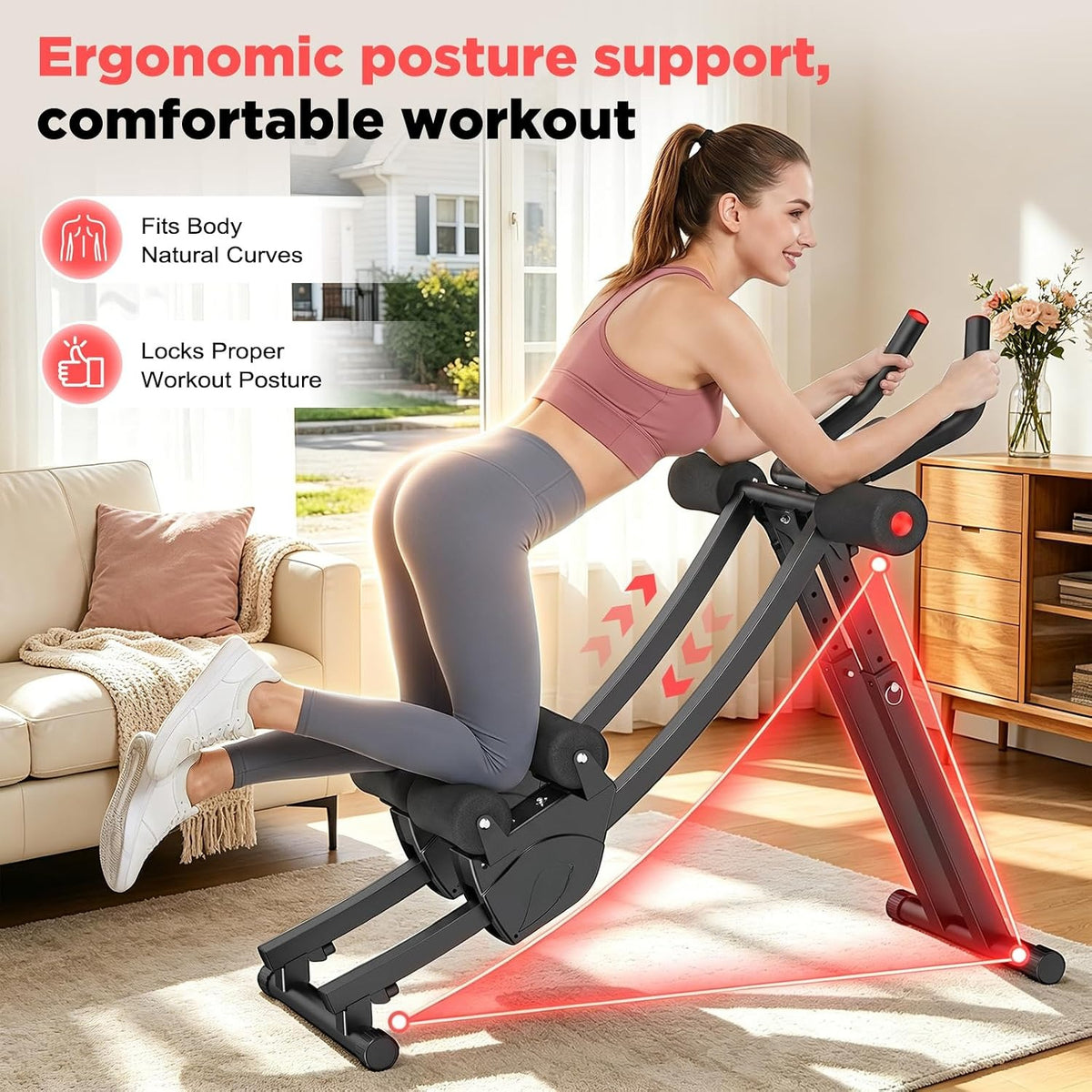 Dual‑Track Foldable Ab Machine